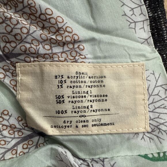 Anthropologie Cartonnier Knit Blazer Medium Dark Gray Single Button 66170 32054 - Picture 14 of 14